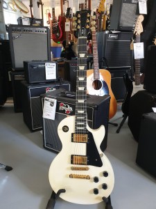 Gibson Les Paul Studio White / Gold - BRUGT